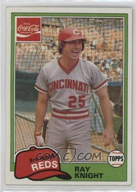 1981 Topps Coca-Cola Team Sets - Cincinnati Reds #8 - Ray Knight