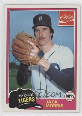 1981 Topps Coca-Cola Team Sets - Detroit Tigers #6 - Jack Morris