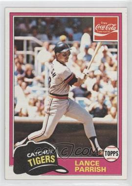 1981 Topps Coca-Cola Team Sets - Detroit Tigers #7 - Lance Parrish