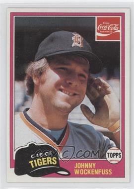 1981 Topps Coca-Cola Team Sets - Detroit Tigers #8 - John Wockenfuss