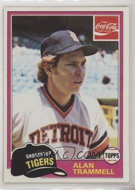 1981 Topps Coca-Cola Team Sets - Detroit Tigers #9 - Alan Trammell
