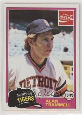 1981 Topps Coca-Cola Team Sets - Detroit Tigers #9 - Alan Trammell