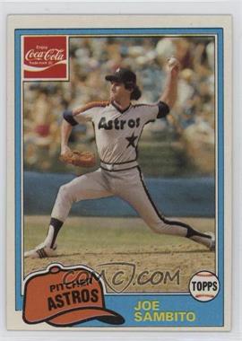 1981 Topps Coca-Cola Team Sets - Houston Astros #10 - Joe Sambito