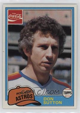 1981 Topps Coca-Cola Team Sets - Houston Astros #11 - Don Sutton