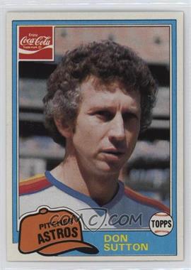 1981 Topps Coca-Cola Team Sets - Houston Astros #11 - Don Sutton