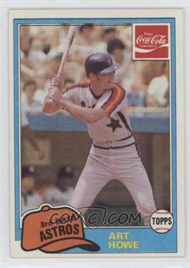 1981 Topps Coca-Cola Team Sets - Houston Astros #4 - Art Howe