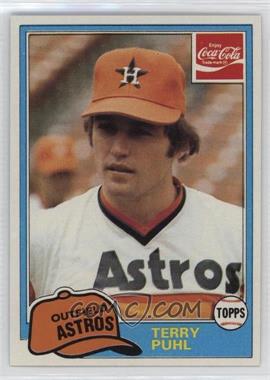 1981 Topps Coca-Cola Team Sets - Houston Astros #7 - Terry Puhl