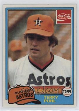 1981 Topps Coca-Cola Team Sets - Houston Astros #7 - Terry Puhl