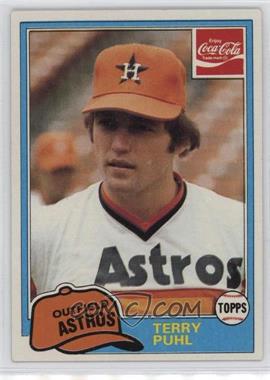 1981 Topps Coca-Cola Team Sets - Houston Astros #7 - Terry Puhl