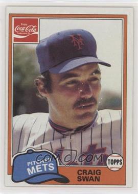 1981 Topps Coca-Cola Team Sets - New York Mets #8 - Craig Swan