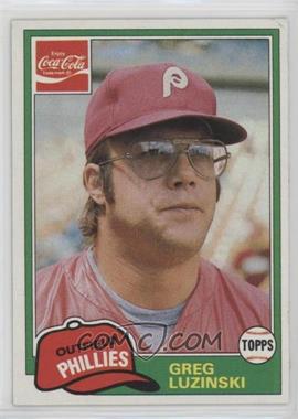 1981 Topps Coca-Cola Team Sets - Philadelphia Phillies #4 - Greg Luzinski