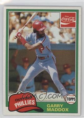 1981 Topps Coca-Cola Team Sets - Philadelphia Phillies #5 - Garry Maddox [Noted]