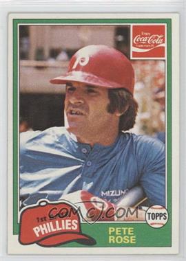 1981 Topps Coca-Cola Team Sets - Philadelphia Phillies #8 - Pete Rose
