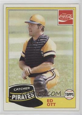 1981 Topps Coca-Cola Team Sets - Pittsburgh Pirates #8 - Ed Ott