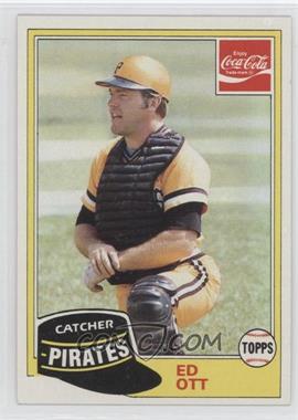 1981 Topps Coca-Cola Team Sets - Pittsburgh Pirates #8 - Ed Ott