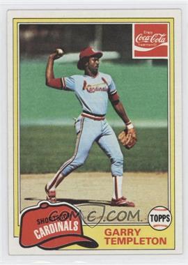 1981 Topps Coca-Cola Team Sets - St. Louis Cardinals #11 - Garry Templeton