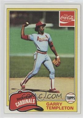 1981 Topps Coca-Cola Team Sets - St. Louis Cardinals #11 - Garry Templeton