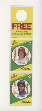 1981 Topps Squirt Exclusive Limited Edition - [Base] - Complete Hanger Panel #11-33 - Pete Rose, Chet Lemon [EX to NM]