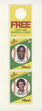 1981 Topps Squirt Exclusive Limited Edition - [Base] - Complete Hanger Panel #3-25 - Ben Oglivie, Fred Lynn