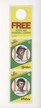 1981 Topps Squirt Exclusive Limited Edition - [Base] - Complete Hanger Panel #5-16 - Reggie Jackson, Don Sutton