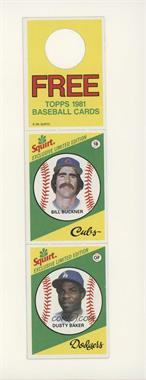 1981 Topps Squirt Exclusive Limited Edition - [Base] - Complete Hanger Panel #6-17 - Bill Buckner, Dusty Baker