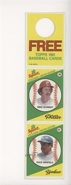 1981 Topps Squirt Exclusive Limited Edition - [Base] - Complete Hanger Panel #8-19 - Mike Schmidt, Dave Winfield