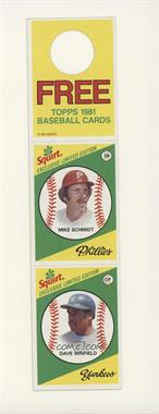 1981 Topps Squirt Exclusive Limited Edition - [Base] - Complete Hanger Panel #8-19 - Mike Schmidt, Dave Winfield