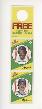 1981 Topps Squirt Exclusive Limited Edition - [Base] - Complete Hanger Panel #9-31 - Rod Carew, Bruce Bochte