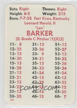 1982 APBA Baseball 1981 Season - [Base] #_LEBA - Len Barker