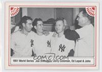 Joe DiMaggio, Jerry Coleman, Ed Lopat, Johnny Mize (Does Not Have Johnny Mize N…