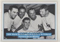 Yogi Berra, Elston Howard, Hank Bauer, Mickey Mantle, Johnny Kucks,