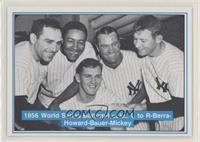 Yogi Berra, Elston Howard, Hank Bauer, Mickey Mantle, Johnny Kucks,