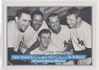 Yogi Berra, Elston Howard, Hank Bauer, Mickey Mantle, Johnny Kucks,