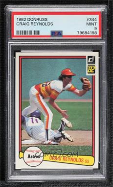 1982 Donruss - [Base] #344 - Craig Reynolds [PSA 9 MINT]