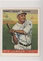 Heinie Manush (1933 Goudey)