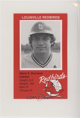1982 Ehrler's Ice Cream Louisville Redbirds - [Base] #_GLBR - Glenn Brummer