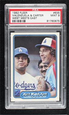 1982 Fleer - [Base] #635 - Fernando Valenzuela, Gary Carter [PSA 9 MINT]