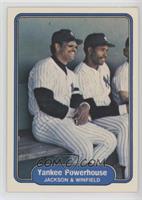 Reggie Jackson, Dave Winfield (Comma after outfielder on Back)