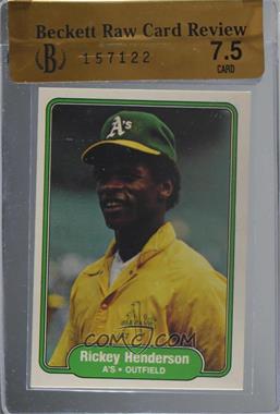 1982 Fleer - [Base] #92 - Rickey Henderson [BRCR 7.5]