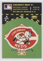 Cincinnati Reds Logo/Stat Line (on baseball diamond)