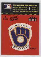 Milwaukee Brewers Logo/Stat Line (Puzzle on Back)