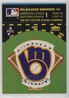 Milwaukee Brewers (Logo/Stat Line; 981 Visible)