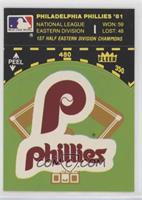 Philadelphia Phillies Logo/Stat Line (on baseball diamond)