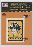 Pittsburgh Pirates Logo/Stat Line (Orange; Logo Stat Tab Puzzle on Back) [EX&nb…