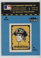 Pittsburgh Pirates Logo/Stat Line (Blue/Puzzle on Back)