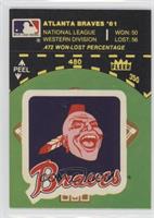 Atlanta Braves Logo/Stat Tab (on baseball diamond)