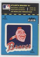 Atlanta Braves Logo/Stat Tab (Puzzle on Back)