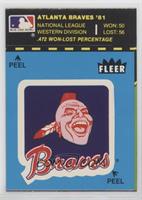 Atlanta Braves Logo/Stat Tab (Puzzle on Back)