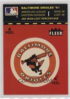 Baltimore Orioles Logo/Stat Tab (Puzzle on Back)