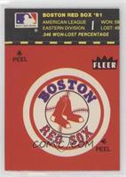 Boston Red Sox Logo/Stat Tab (Puzzle on Back)